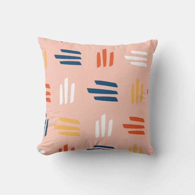 Minimalistisch gestapelde strepen kussen (Voorkant)