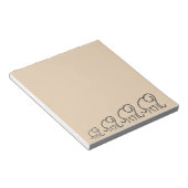 Minimalistisch gestileerde olifantenparade notitieblok (Schuin)