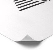 Minimalistisch gestreept driehoekje zwart-wit Post Poster (Hoek)