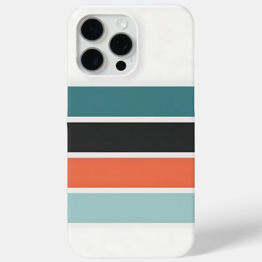 Minimalistisch gestreept patroon - Blauwgroen, zwa Case-Mate iPhone Case (Achterkant)