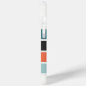 Minimalistisch gestreept patroon - Blauwgroen, zwa Case-Mate iPhone Case (Achterkant / Links)