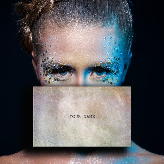 Minimalistisch gestroomlijnde cementmarmer met oog visitekaartje