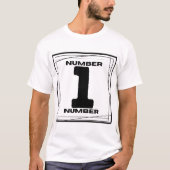 Minimalistisch getal 1 t-shirt (Voorkant)