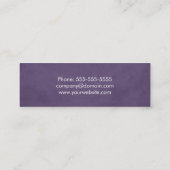 Minimalistisch getextureerde Paarse schaarste Mini Visitekaartje (Achterkant)