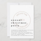 Minimalistisch getinte Logo voor kerstfeestdagen Kaart (Voorkant)