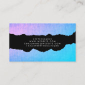 Minimalistisch getunde blauw visitekaartje (Achterkant)