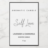 Minimalistisch geurkaarsetiket voedselcontainer etiket (Enkel label)