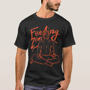 Minimalistisch Gevoel Zen Handgetekende Meditatie  T-shirt