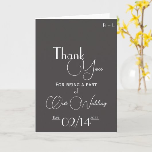 Minimalistisch gevouwen bedankt kaart (Gele Bloem)