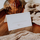 Minimalistisch gevouwen bruiloft plaatskaartje