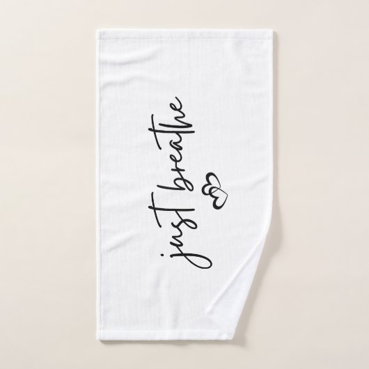 Minimalistisch "gewoon ademen" Eenvoudig Inspirere Bad Handdoek (Handdoek)