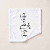 Minimalistisch "gewoon ademen" Eenvoudig Inspirere Bad Handdoek (Wasdoekje)