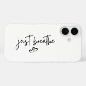 Minimalistisch "gewoon ademen" Eenvoudig Inspirere Case-Mate iPhone Case (Achterkant (horizontaal))
