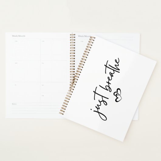Minimalistisch "gewoon ademen" Eenvoudig Inspirere Planner (Display)