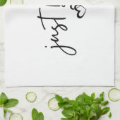 Minimalistisch "gewoon ademen" Eenvoudig Inspirere Theedoek (Gevouwen)