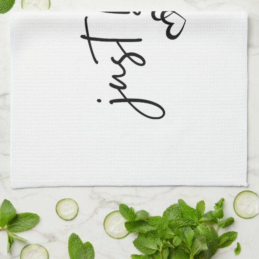 Minimalistisch "gewoon ademen" Eenvoudig Inspirere Theedoek (Gevouwen)