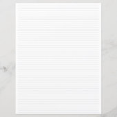 Minimalistisch gewoon gelinieerd briefpapier met l (Achterkant)