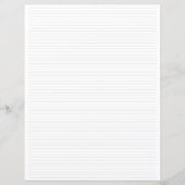 Minimalistisch gewoon gelinieerd briefpapier met l (Voorkant)