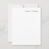 Minimalistisch gewoon klassiek, uniek notitiekaartje (Voorkant)