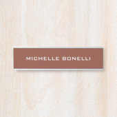 Minimalistisch gewoon modern deurbordje (Voorkant)