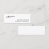 Minimalistisch gewoon modern elegant rendy design mini visitekaartje (Voorkant / Achterkant)