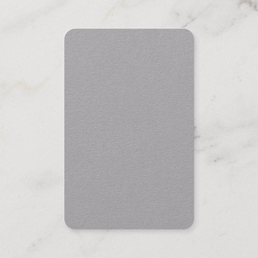 Minimalistisch gewoon modern professioneel grijs visitekaartje (Achterkant)