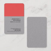 Minimalistisch gewoon modern professioneel grijs visitekaartje (Voorkant / Achterkant)