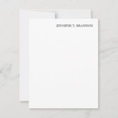 Minimalistisch gewoon modern wit notitiekaartje (Voorkant)