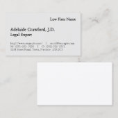 Minimalistisch, gewoon Visitekaartje voor rechtsbe (Voorkant / Achterkant)