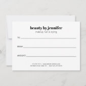 Minimalistisch Gezicht Beauty Logo Roze Cadeaubon (Achterkant)