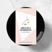 Minimalistisch gezichtsvermogen Logo Cosmetoloog R Visitekaartje