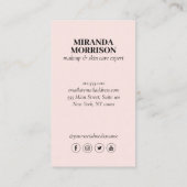 Minimalistisch gezichtsvermogen Logo Cosmetoloog R Visitekaartje (Achterkant)