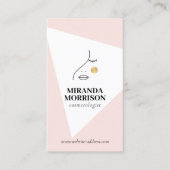 Minimalistisch gezichtsvermogen Logo Cosmetoloog R Visitekaartje (Voorkant)