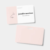 Minimalistisch gezichtsvermogen Logo Makeup Artist Badge (Voor- en achterkant)