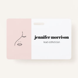 Minimalistisch gezichtsvermogen Logo Makeup Artist Badge