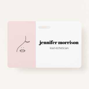 Minimalistisch gezichtsvermogen Logo Makeup Artist Badge