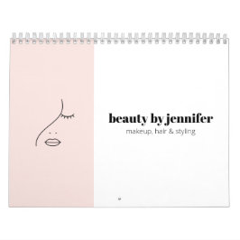 Minimalistisch gezichtsvermogen Logo Makeup Artist Kalender