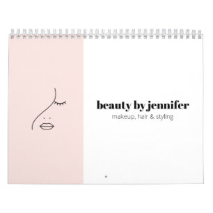 Minimalistisch gezichtsvermogen Logo Makeup Artist Kalender