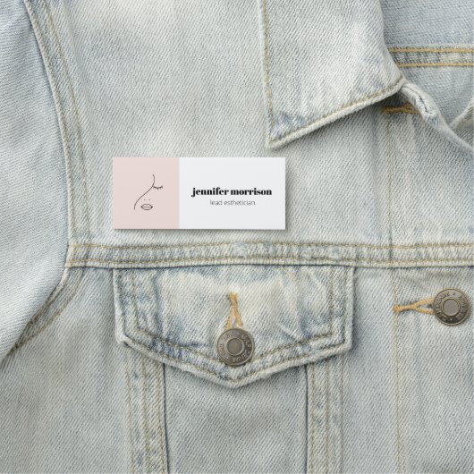 Minimalistisch gezichtsvermogen Logo Makeup Artist Naamplaatje (In situ)