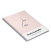 Minimalistisch gezichtsvermogen Logo Makeup Artist Notitieboek (Rechterzijde)