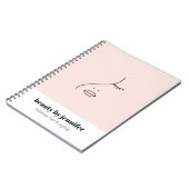 Minimalistisch gezichtsvermogen Logo Makeup Artist Notitieboek (Linkerzijde)