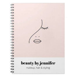 Minimalistisch gezichtsvermogen Logo Makeup Artist Notitieboek