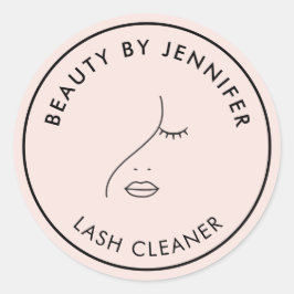 Minimalistisch gezichtsvermogen Logo Makeup Artist Ronde Sticker