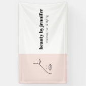 Minimalistisch gezichtsvermogen Logo Makeup Artist Spandoek (Verticaal)