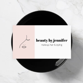 Minimalistisch gezichtsvermogen Logo Makeup Artist Visitekaartje