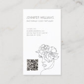 Minimalistisch gezichtsvermogen Logo Makeup Artist Visitekaartje (Achterkant)