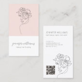 Minimalistisch gezichtsvermogen Logo Makeup Artist Visitekaartje (Voorkant / Achterkant)