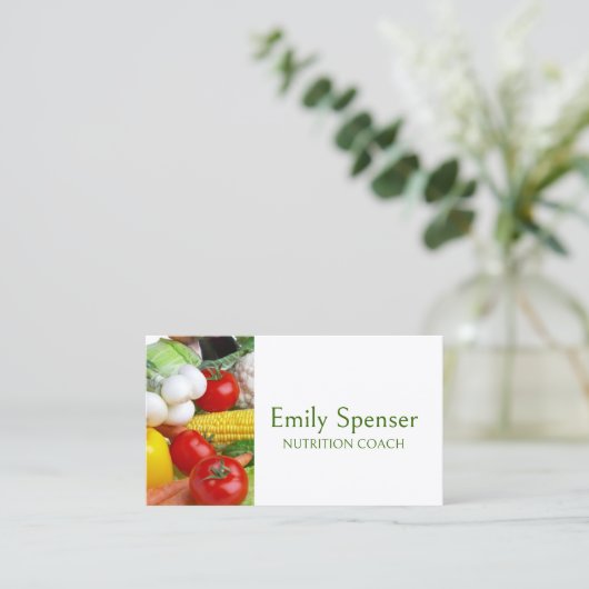 Minimalistisch gezond leven / diëtist Kaart Visitekaartje (Staand voorkant)