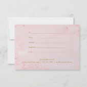 Minimalistisch Girly Pink Marble Gift-certificaat (Achterkant)