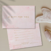 Minimalistisch Girly Pink Marble Gift-certificaat